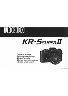 Ricoh KR 5 Super 2 manual. Camera Instructions.